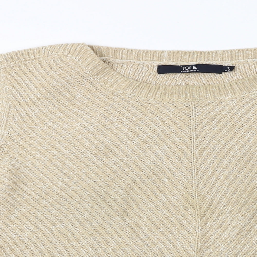 Isle Essentials  Womens Beige   Pullover Jumper Size S