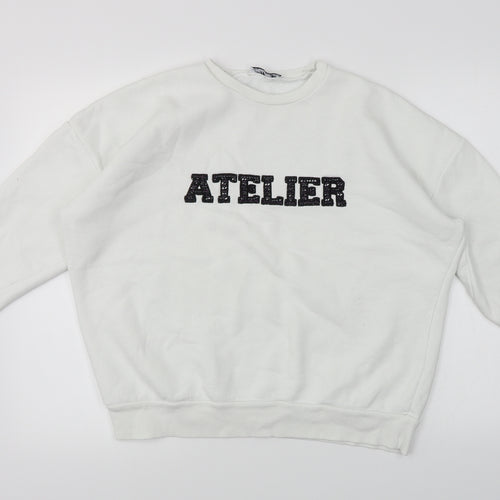 Gallery  Womens White   Pullover Jumper Size S