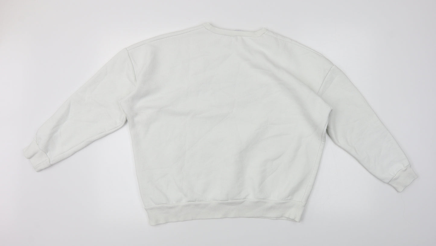 Gallery  Womens White   Pullover Jumper Size S