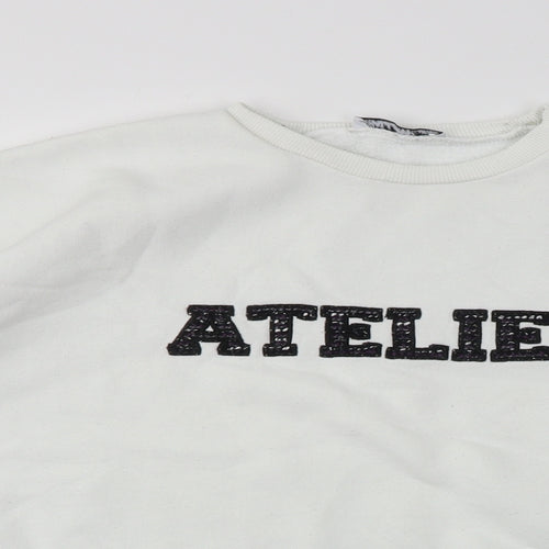 Gallery  Womens White   Pullover Jumper Size S