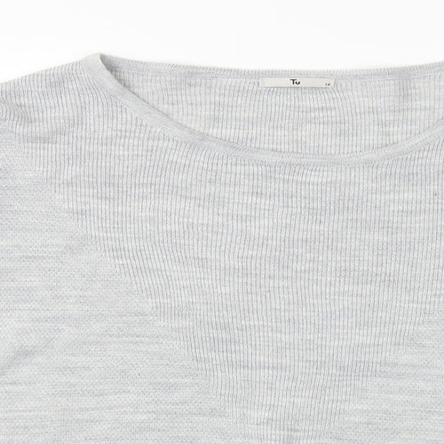 TU Womens Grey   Pullover Jumper Size 16