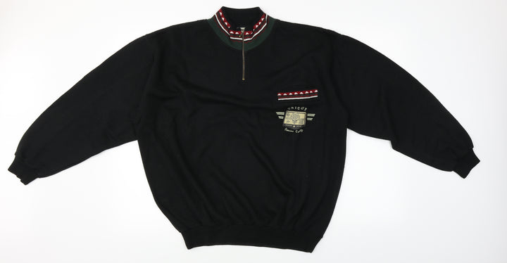 big fun Womens Black Henley Jumper One Size
