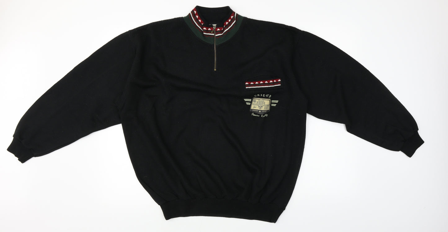 big fun  Womens Black   Henley Jumper One Size