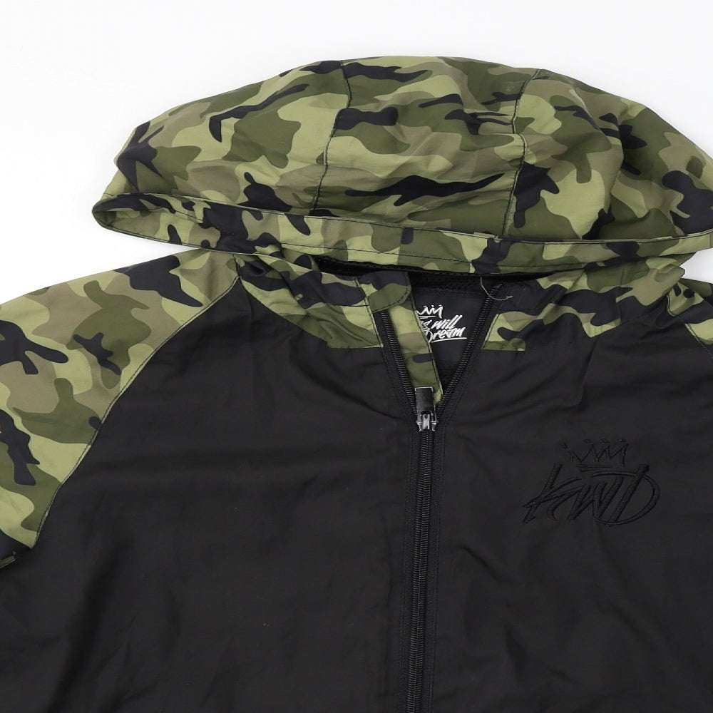 Kings Will Dream  Boys Black Camouflage  Jacket Coat Size 12-13 Years