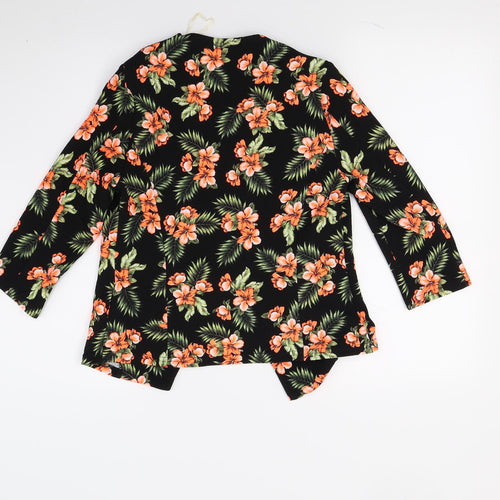 915 Generation Girls Black Floral  Jacket Coat Size 12-13 Years