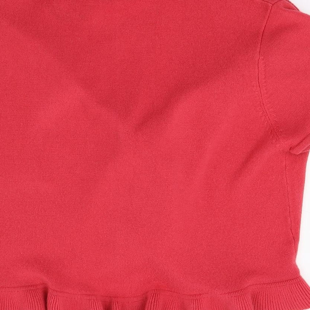 TU Womens Red  Knit Cardigan Jumper Size 14