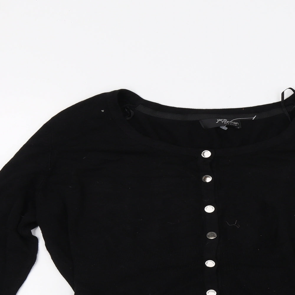 Jane Norman Womens Black  Knit Cardigan Jumper Size 14
