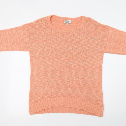 NEXT Womens Orange  Knit Pullover Jumper Size 12