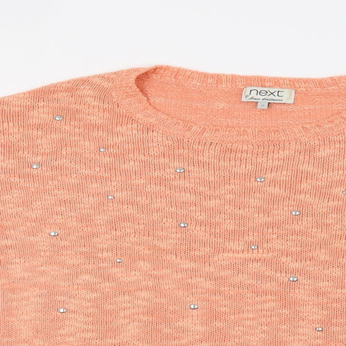 NEXT Womens Orange  Knit Pullover Jumper Size 12