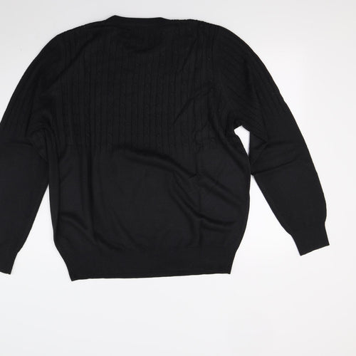 Atlantic Bay Mens Grey  Knit Pullover Jumper Size L