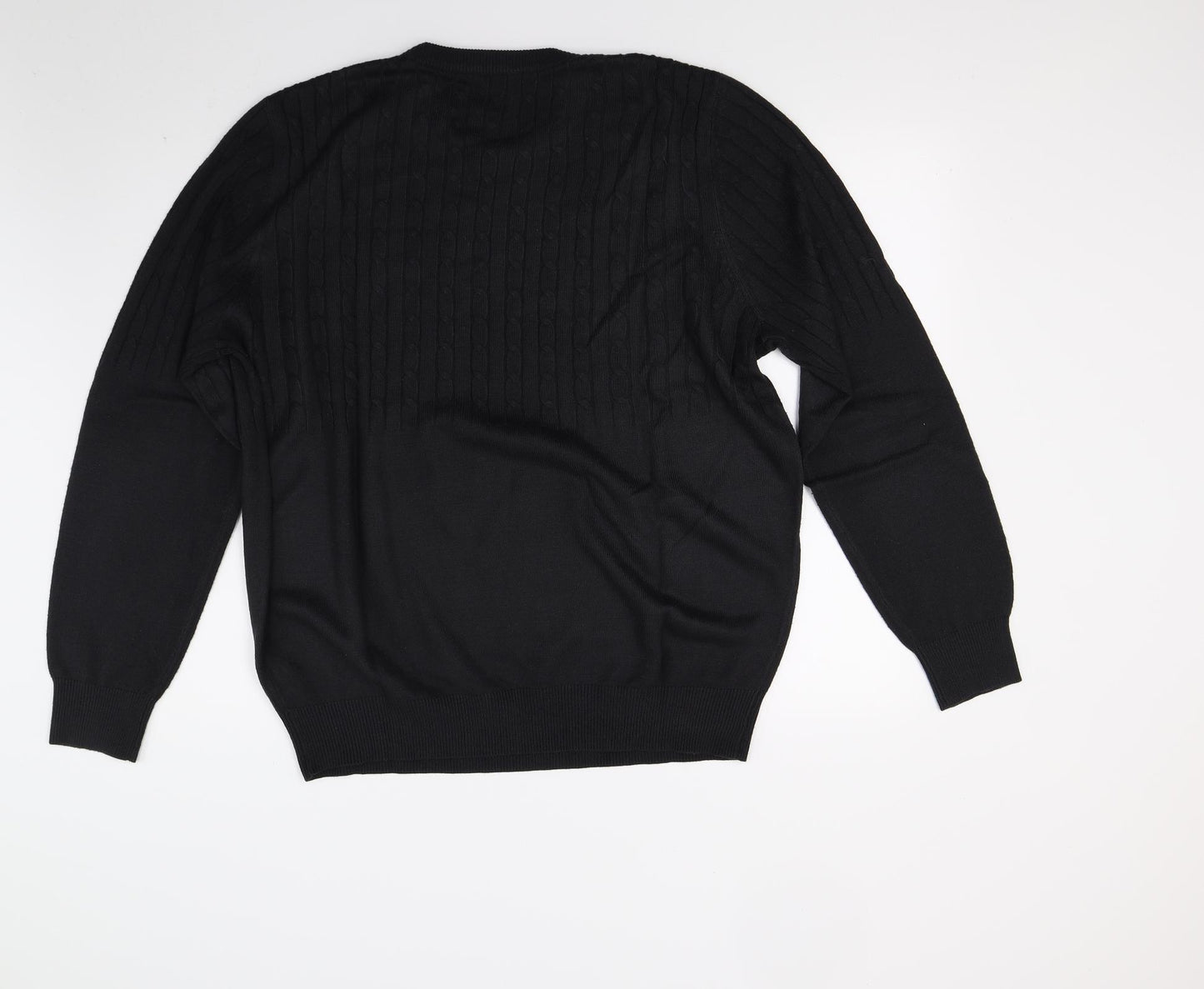 Atlantic Bay Mens Grey  Knit Pullover Jumper Size L