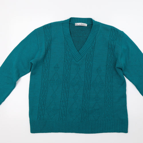 Pure & natural Womens Green  Knit Pullover Jumper Size L