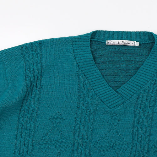Pure & natural Womens Green  Knit Pullover Jumper Size L