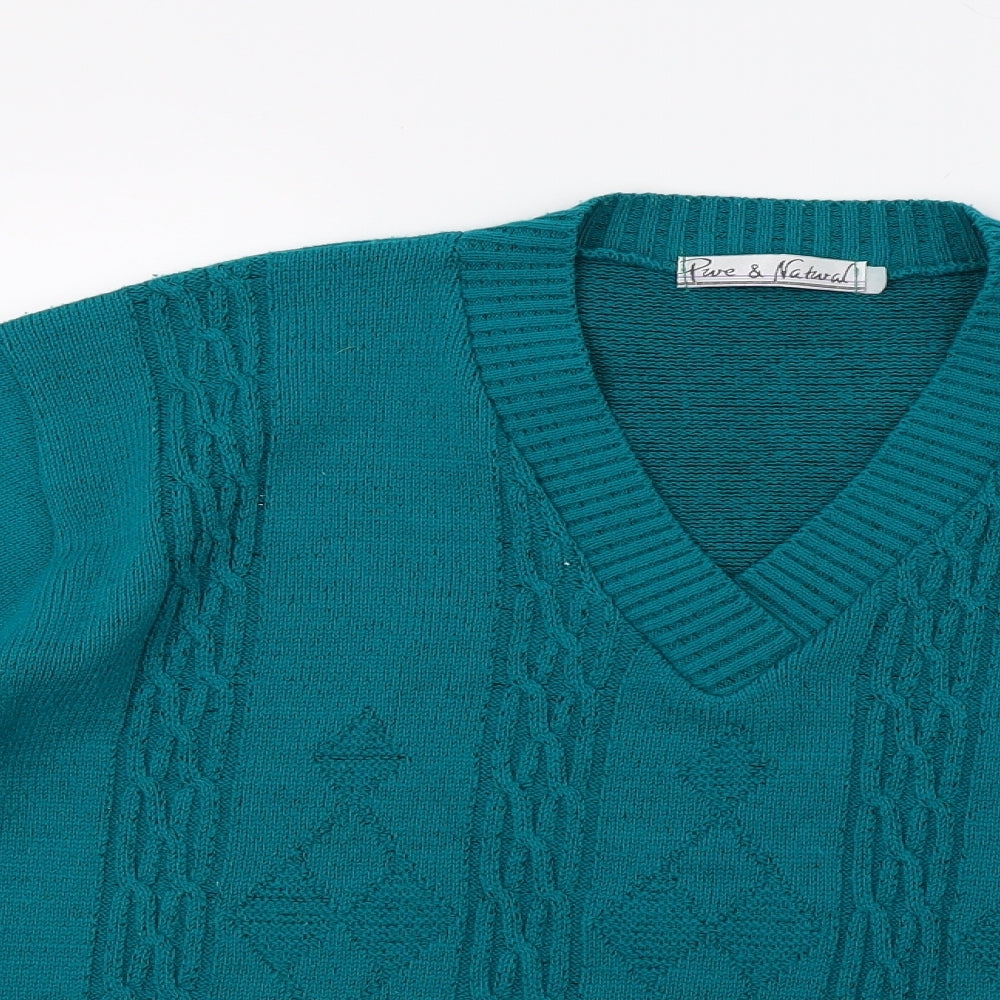 Pure & natural Womens Green  Knit Pullover Jumper Size L