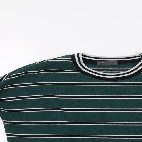 Primark Womens Green Striped  Pullover Sweatshirt Size XS