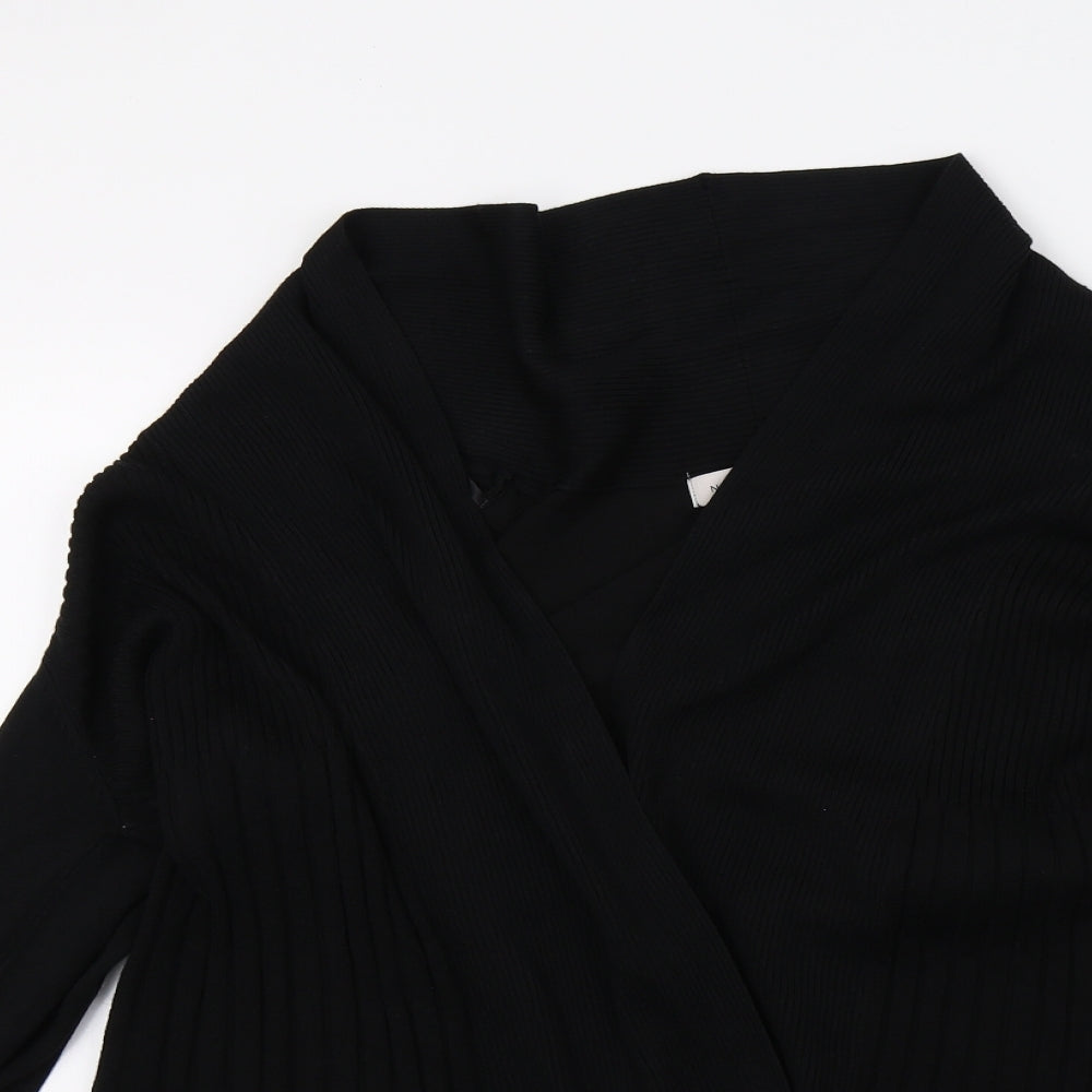 Nutmeg Womens Black  Knit Cardigan Jumper Size 14