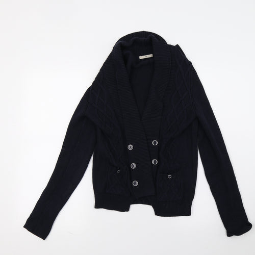 TU Womens Blue  Knit Cardigan Jumper Size 8