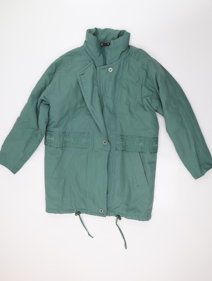 Kiabi Womens Green Overcoat Coat Size L