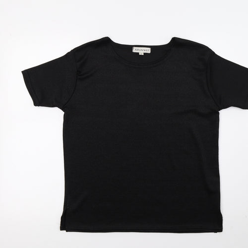 Abstacrt Womens Black   Basic T-Shirt Size S