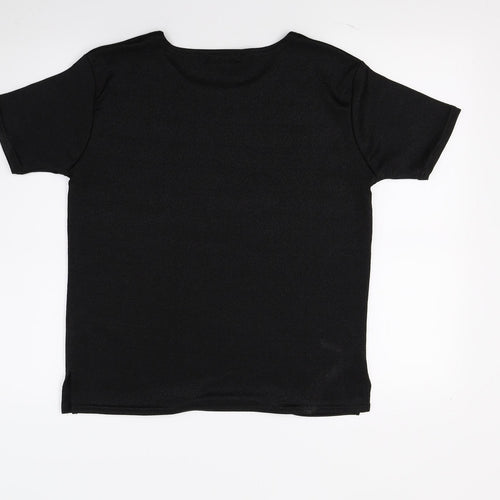 Abstacrt Womens Black   Basic T-Shirt Size S