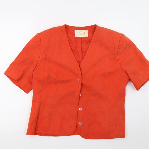 Country Casuals Womens Orange   Basic Button-Up Size 14