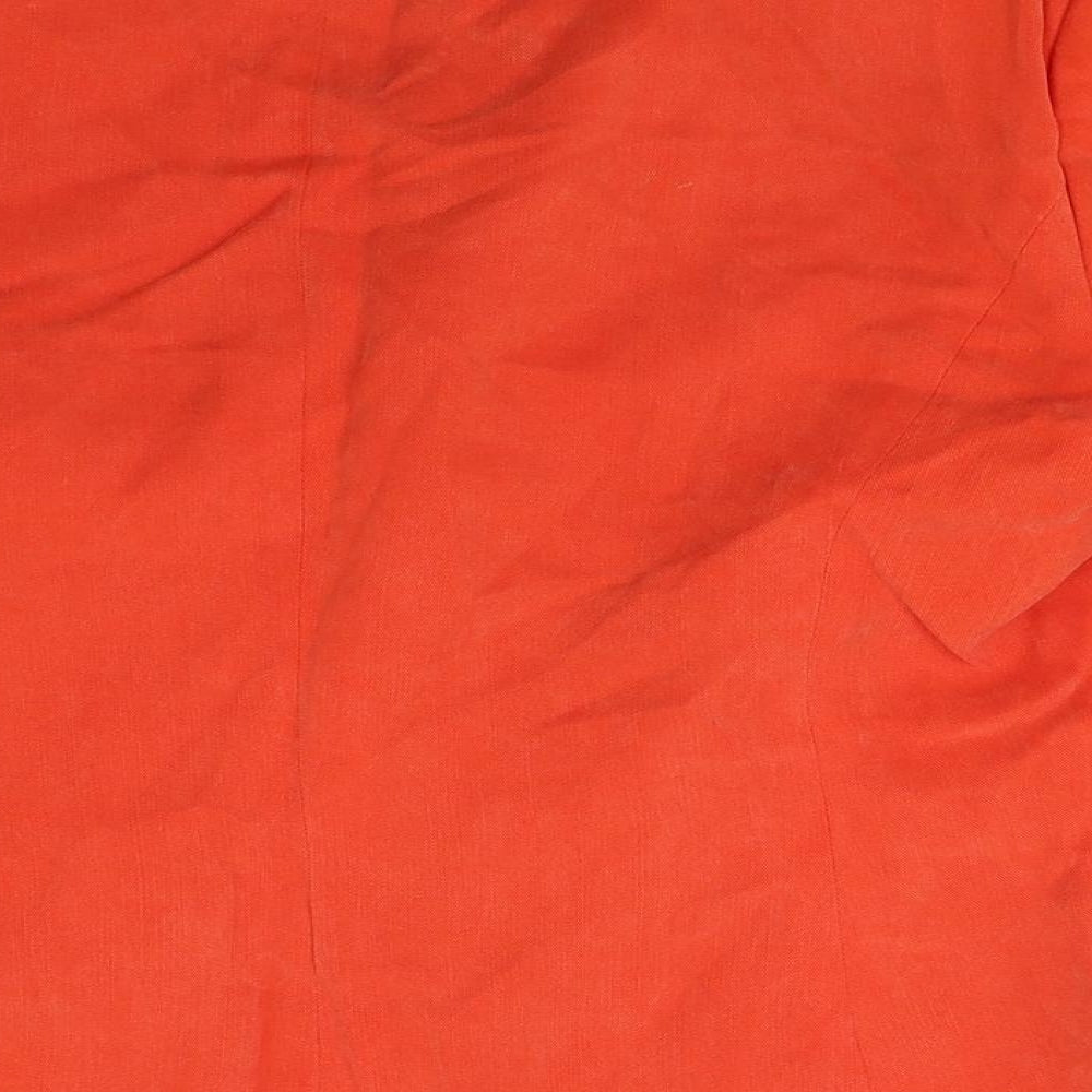Country Casuals Womens Orange   Basic Button-Up Size 14