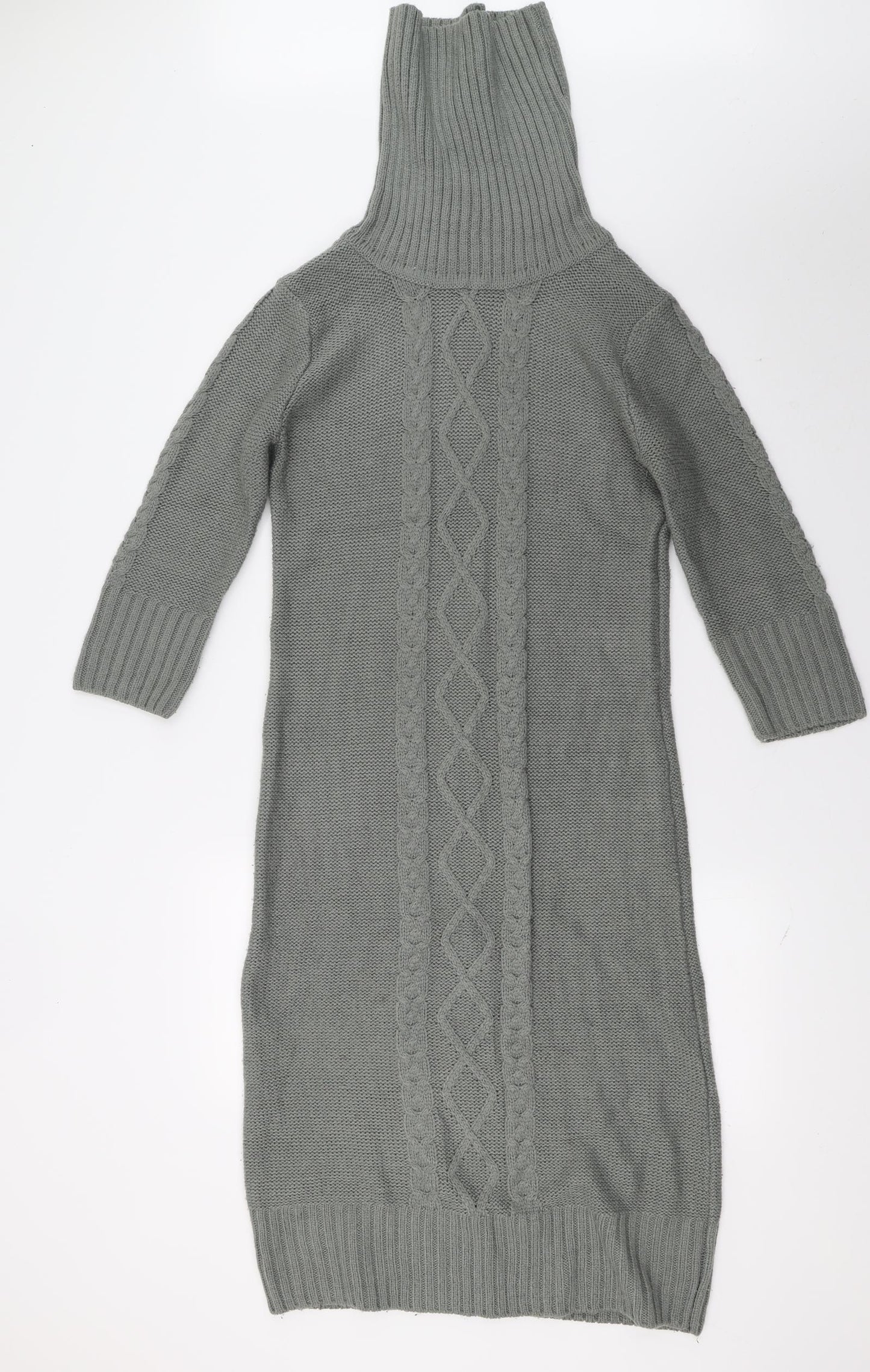 Blanco Womens Green  Knit Jumper Dress  Size S