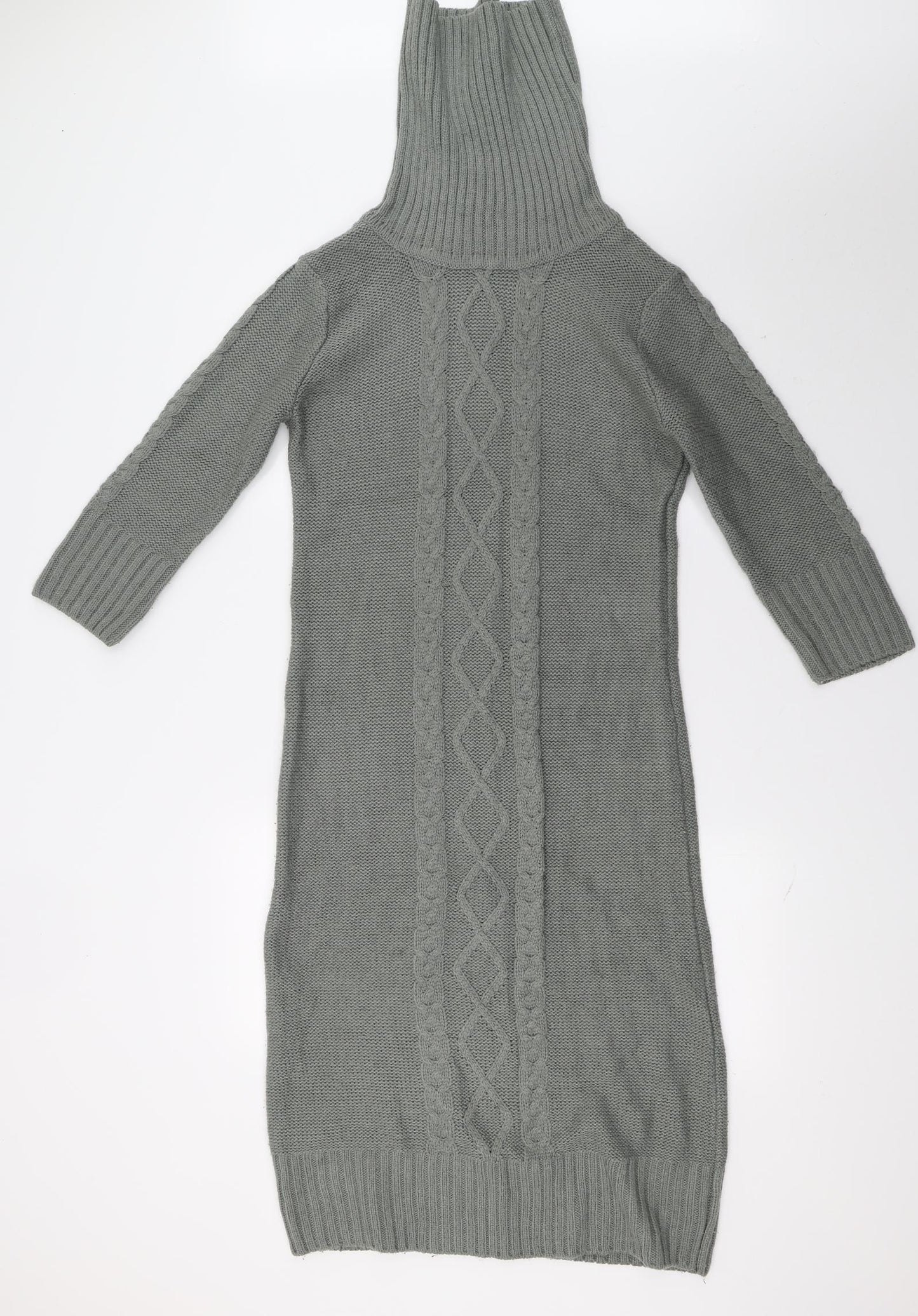 Blanco Womens Green  Knit Jumper Dress  Size S