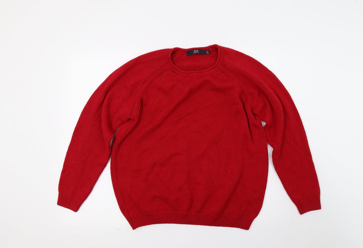 isle Womens Red  Knit Pullover Jumper Size M