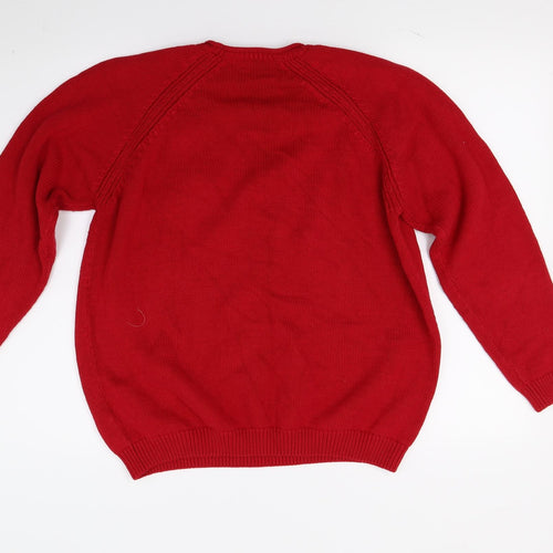 isle Womens Red  Knit Pullover Jumper Size M