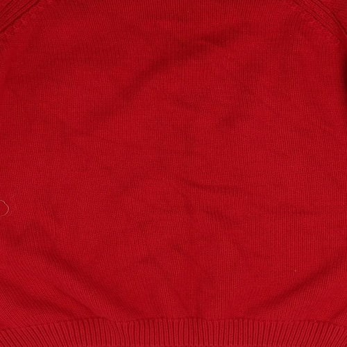 isle Womens Red  Knit Pullover Jumper Size M