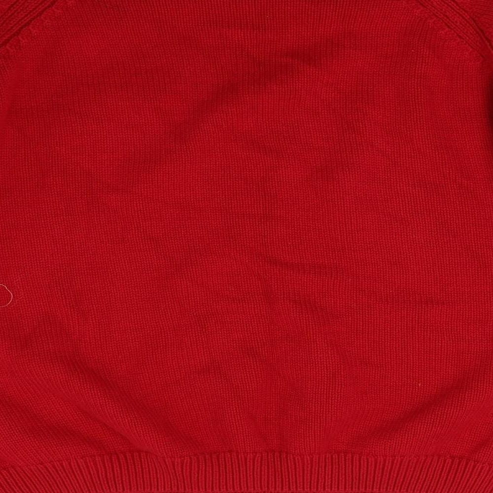 isle Womens Red  Knit Pullover Jumper Size M