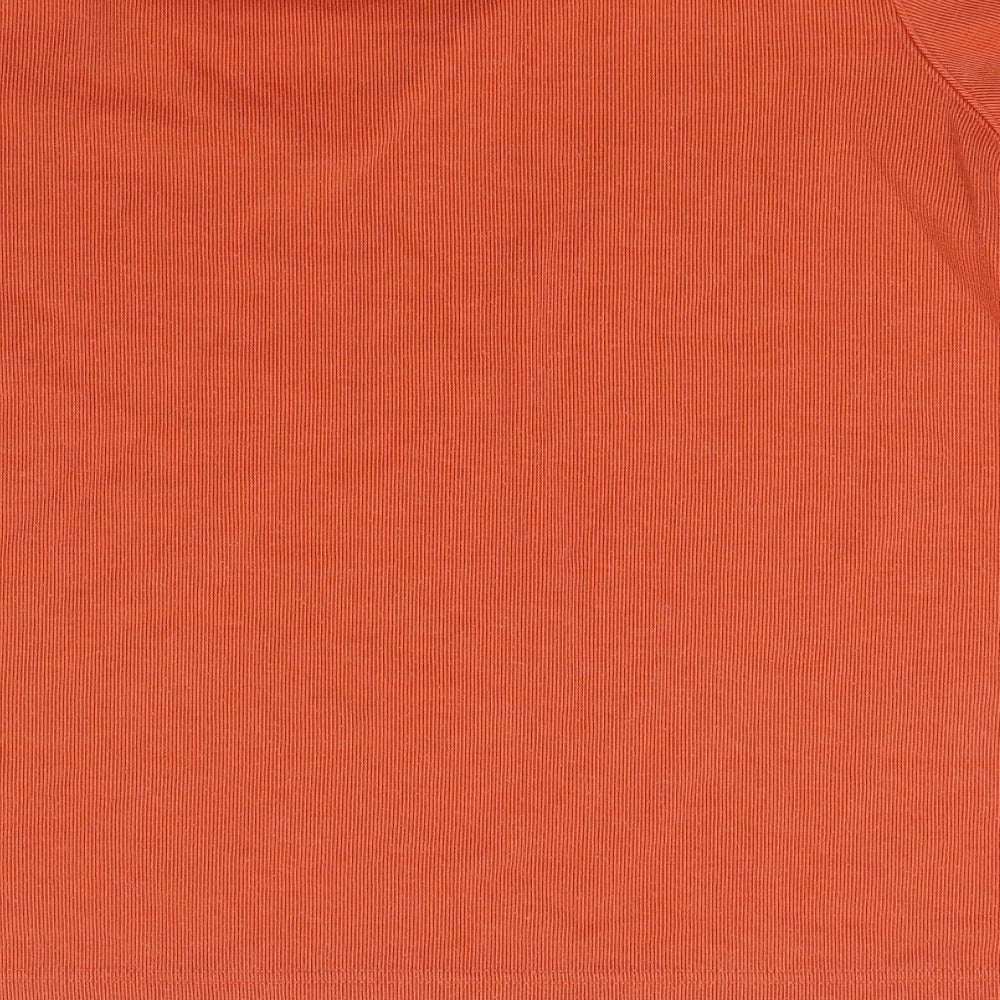 BM Womens Orange  Knit Pullover Jumper Size L