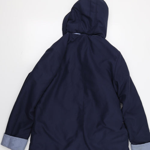 EDITIONS Womens Blue   Overcoat Coat Size 12