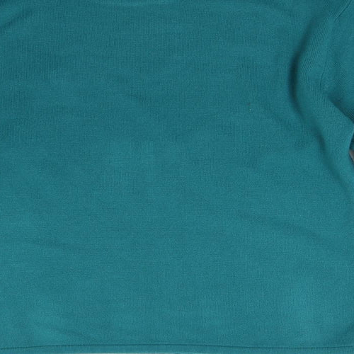 Lauren taylor Womens Green Floral Knit Pullover Jumper Size M