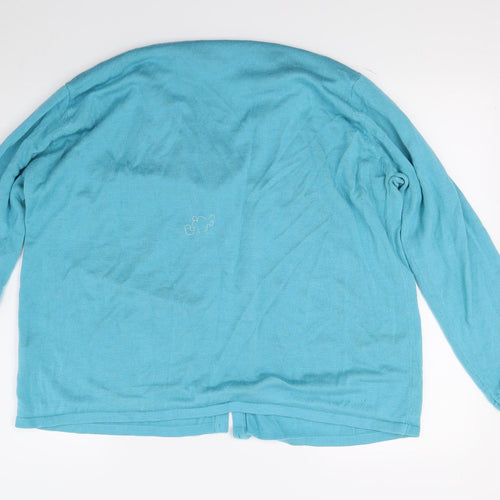BM Womens Blue  Knit Cardigan Jumper Size XL