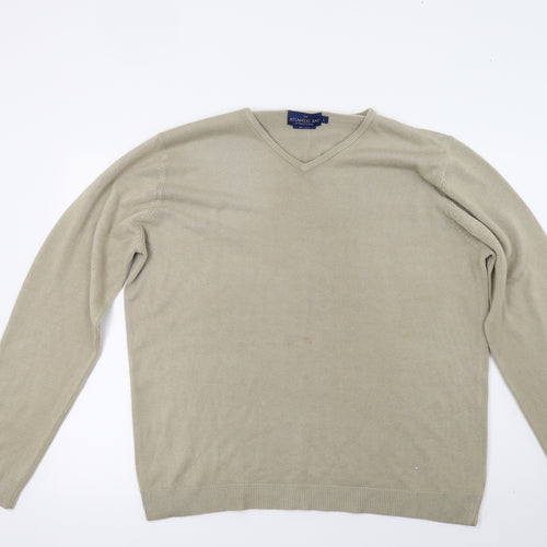 Atlantic Bay Mens Beige   Pullover Jumper Size L