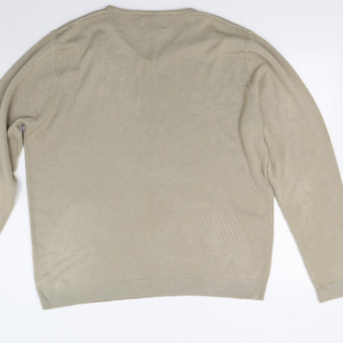 Atlantic Bay Mens Beige   Pullover Jumper Size L