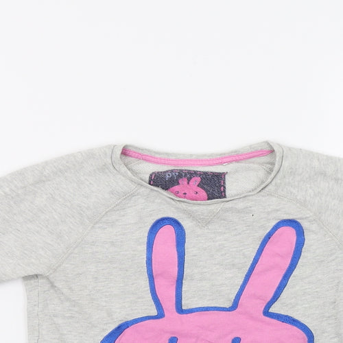 NEXT Girls Grey   Pullover Sweatshirt Size 6 Years