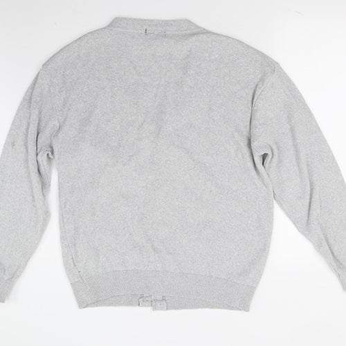 JBC Mens Grey  Knit Cardigan Jumper Size 2XL