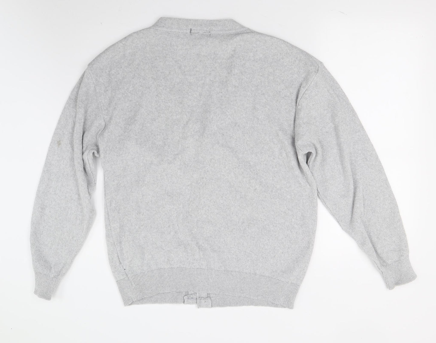 JBC Mens Grey  Knit Cardigan Jumper Size 2XL