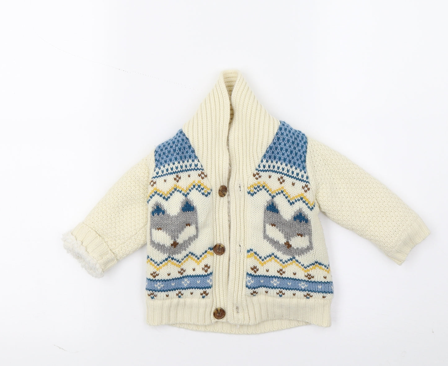 Nutmeg Baby Beige   Cardigan Jumper Size 6-9 Months