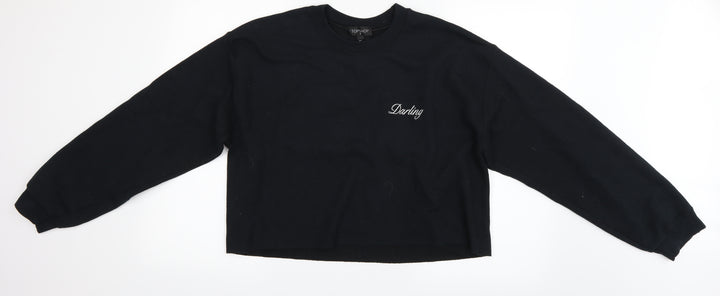Topshop Womens Black   Pullover Jumper Size M