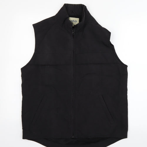 Topman Mens Black   Gilet Waistcoat Size S