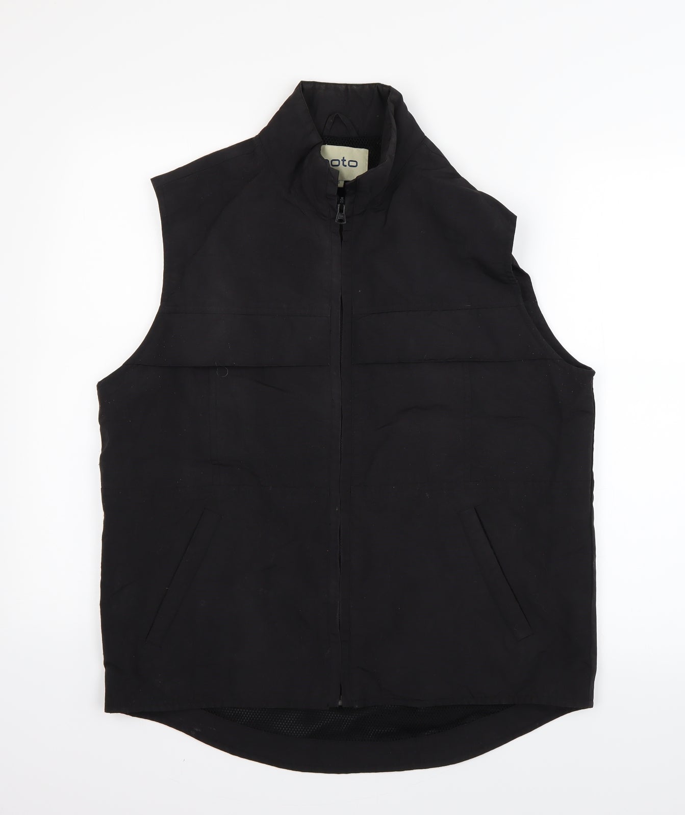 Topman Mens Black   Gilet Waistcoat Size S
