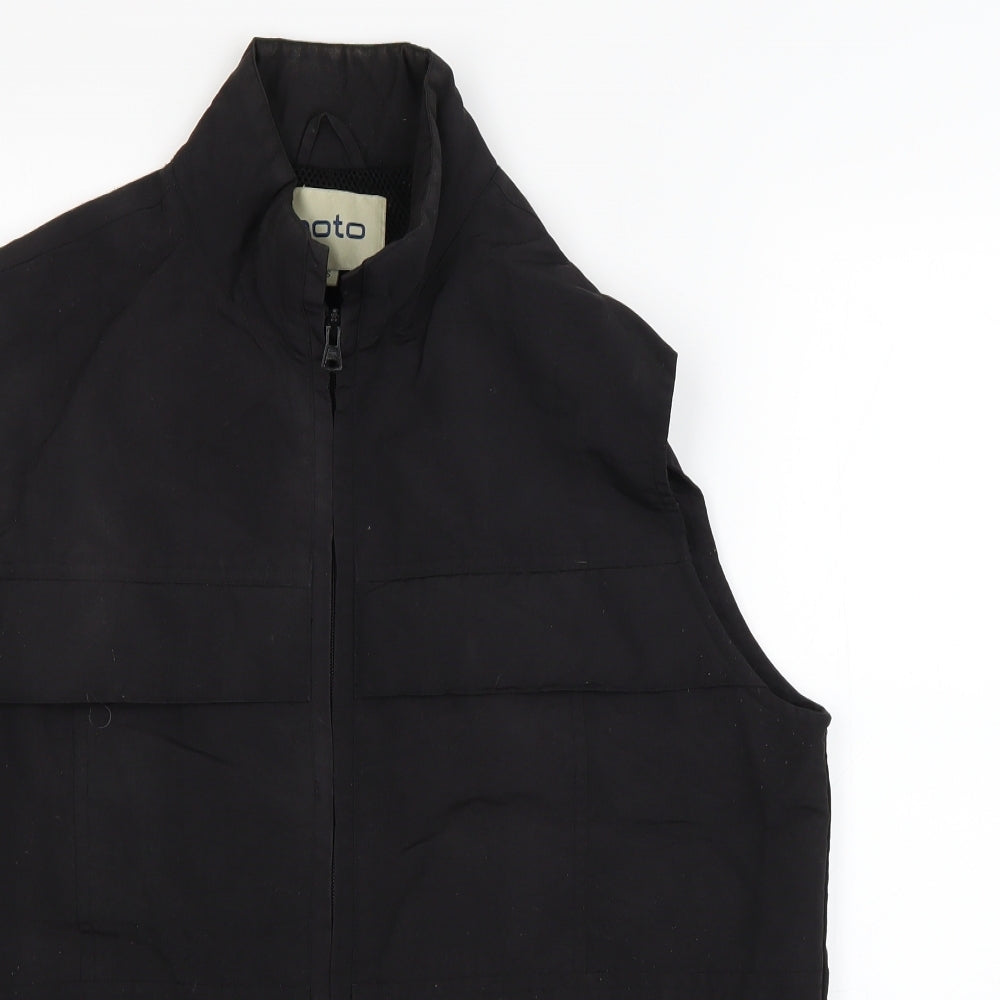 Topman Mens Black   Gilet Waistcoat Size S