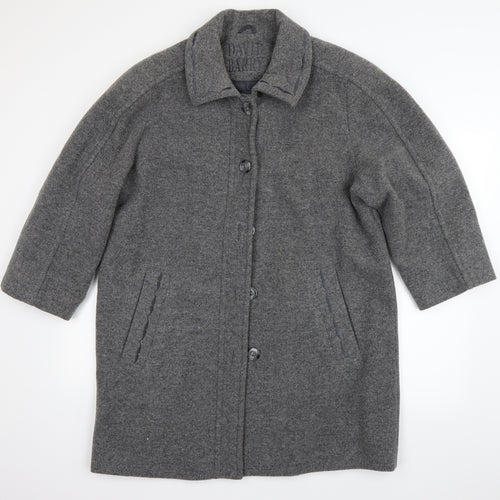 David Barry Womens Grey   Pea Coat Coat Size 14
