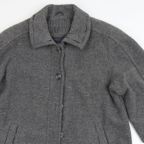 David Barry Womens Grey   Pea Coat Coat Size 14
