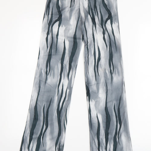Lauren A. Smith Womens Grey Animal Print  Trousers  Size 4 L29 in