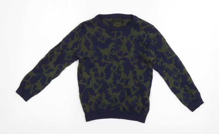 F&F Boys Blue Camouflage Pullover Jumper